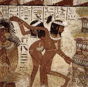 unknow artist Banquet Scent,from th Tomb of Nebamun oil painting artist
